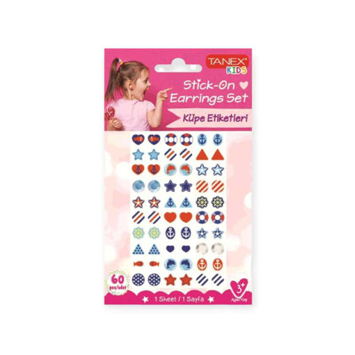 Picture of TANEX KIDS STICK-ON EARRINGS SEA THEME SET STICKERS